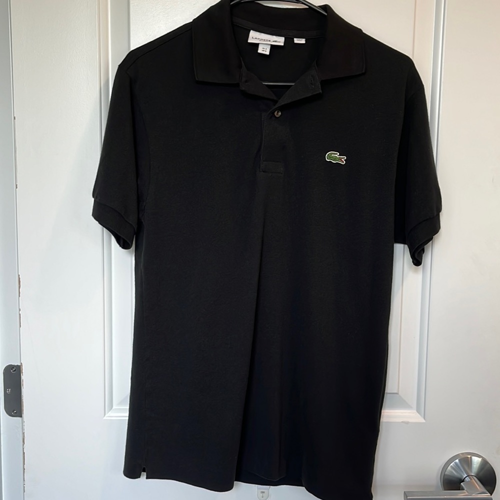 LACOSTE ORIGINAL L.12.12 MENS POLO SHIRT SMALL BLACK